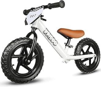 スポンサー広告 - KRIDDO 幼児用 ペダルなし 自転車 24ヶ月〜5歳向け 12インチ キックバイク バランス 高い安定性 カスタマイズプレート付き（ステッカー3セット付属）2〜3歳 男の子・女の子用 ギフトバイク