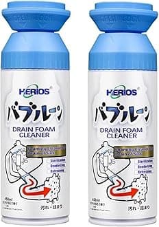 Drain Foam Cleaner, Foam Drain Cleaner, Powerful Sink and Drain Cleaner Foam, Liquid Hair Drain Clog Remover, Foaming Drain Cleaner for Kitchen Drain, Sinks, Tubs