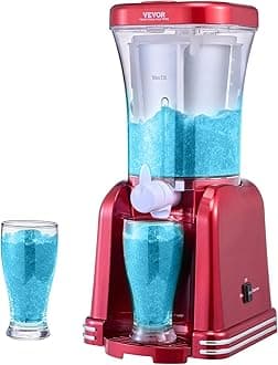 VEVORSBL-1205A Margarita Use 32 Oz, Frozen Drink Smoothies with Food Grade Materials, Slushy Machine for Home DIY, Kids Parties, Red, ABS + PETG + Aluminum