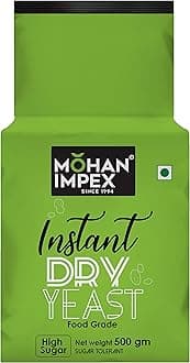 Mohan Impex 500g Instant Dry Yeast | Fast-Acting Yeast for Bread, Pizza Dough & Baking | Quick Rise, Gluten-Free, Easy-to-Use Powder for Perfect Results