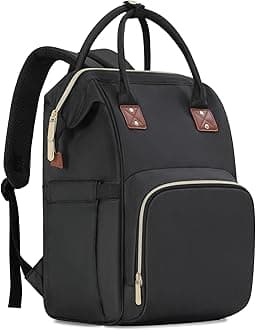 Diaper Bag Backpack Multifunction Maternity Nappy Baby Bag for Girls & Boys Large Capacity Travel Diaper Bags Dark Black
