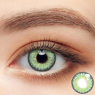 Colored Contact Organizer Case Storage with Set, Bseries Gemstone Green