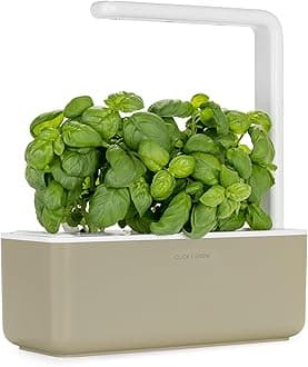 Smart Garden 3 Indoor Herb Garden (Contains 3 Basil Plant Pods), Beige, 30 x 10 x 28 cm