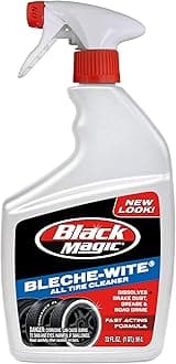 A USA Product BlackMagic® Bleche-White® Car/Truck Tire Cleaner Spray, 32 Oz, Solves Brake-Dust, Grease, Grim & Road Flim