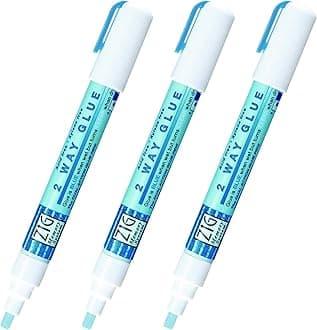 Zig KURETAKE CORPORATION 2-Way Glue Pen 3P, Chisel Tip