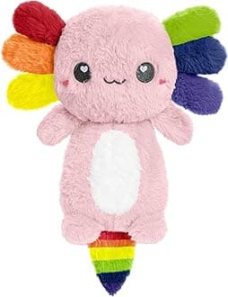 - Rainbow Axolotl Microwavable 1.5 lbs Unscented Heating Pad for Women and Kids- Cute Soft Cozy Pillow Plush Heatable Warm Stuffed Animals - Kawaii Hot and Cold Plushie- Axolotl Gifts for Girls and Boys