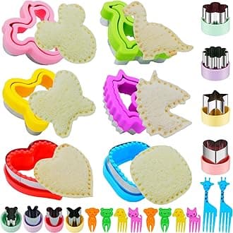 BANIC Uncrustable Sandwich Cutter, 24Pcs Sandwich Cutter and Sealer Set, Crus...