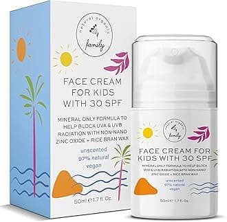 Kid Face Sunscreen Moisturizer with SPF – SPF 30 Mineral Face Sunscreen – Lightweight, Non-Greasy, Reef-Safe with Zinc Oxide & Niacinamide – Broad-Spectrum UV Protection – Daily Moisturizer for Kids