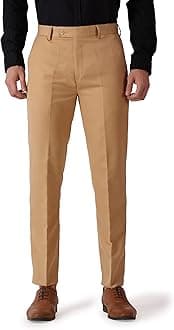 MALENO Slim Fit Men Cotton Blend Formal Trouser