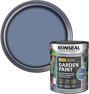 Ronseal RSLGPCF750 GPCF750 Garden Paint Cornflower 750ml, 750 ml