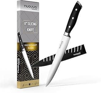 – nuovva Kitchen Fileting Knife – Professional Chef Slicing Knife – 8 inch German High Carbon Stainless Steel – Meat and Fish Boning Knives