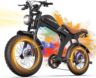 V70 Electric Bike, Electric Motorcycle with 52V 23.4Ah Removable Battery 20” Fat Tire Dirt Bike, 2000W Motor 35 MPH Top Speed E Bikes, 7 Speed Dual Hydraulic Brake Electric Bikes for Adults