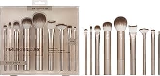 Au Naturale Makeup Brush Kit, For Foundation, Powders, and Concealers, Premium Quality Face Brushes, 9 Piece Set, Gold