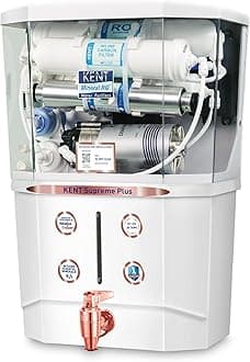 Supreme Plus Alkaline+Copper RO Water Purifier | RO+UV+UF+Alk +Cu+TDSControl+UV LED Tank|Advanced ROTech for Sabse Shudh Paani | Auto Flush | 8L| 20LPH | Ideal for Borewell/Tanker/Municipal Water