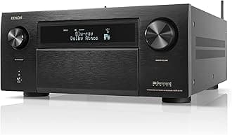 - Denon AVR-A1H 15.4-Ch Receiver (150W X 15) - 4K/120 and 8K Home Theater Receiver (2022), Wireless Streaming via Bluetooth, Wi-Fi & HEOS Multi-Room, Dolby Atmos, DTS:X Pro, IMAX Enhanced & Auro 3D