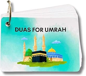 Albidaya Store Umrah Dua Cards Including Lanyard, Step By Guide Duas, Gift, Prayers And Supplications, Flash (No Lanyard)