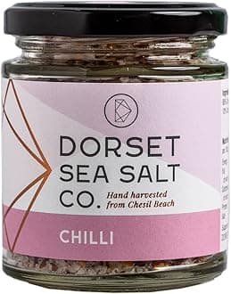 Dorset Sea Salt Co. - Chilli Infused Sea Salt (100g) - Aromatic Blend of Hand Harvested Sea Salt Flakes & Crushed Dried Chilli, Perfect for Seasoning, Marinading or Creating a Delicious Rub