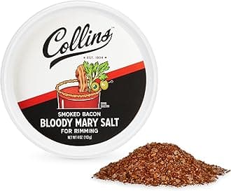 Collins Smoked Bacon Bloody Mary Salt - Bloody Mary Accessories Spicy Salt Rimmer for Cocktails - 4oz Set of 1