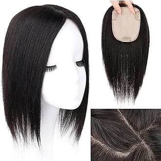 RUNRAYAY Hair Toppers for Women Real Human Hair No Bangs, Swiss Lace Base 10In Human Hairtopper for Women with Thinning Hair - 2.76"*4"