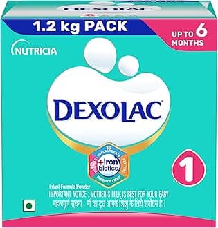 Infant Formula Milk Powder for Babies - Stage 1 (Upto 6 Months) - with FOS and 36 Vital Nutrients - 1.2 Kg Large Pack