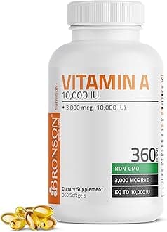 Vitamin A 10,000 IU Premium Non-GMO Formula Supports Healthy Vision & Immune System and Healthy Growth & Reproduction, 360 Softgels