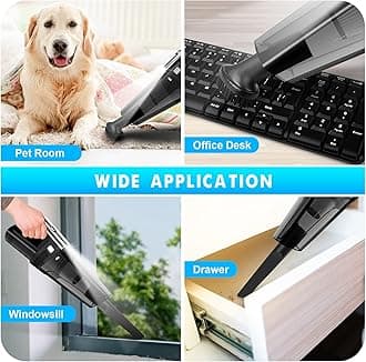 SAKOLD Handheld Vacuum Cordless Mini Portable Rechargeable Car Vacuum Cleaner with 11000PA Powerful Suction for Car Home and Office