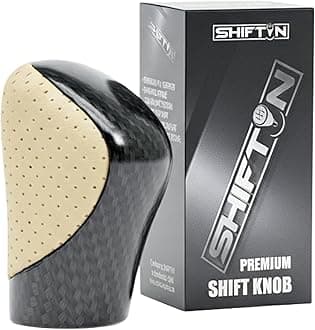 Gear Shift Knob Shifter for Lexus ES GS GX is NX RC RX 200t 300 350 3450h 450hL 350L (Perforated Black Leather/Carbon Look)