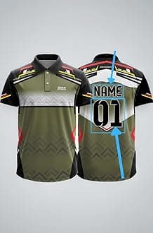 Dika Sports Custom Add Name and Number Jersey for Men Cricket t-Shirt | 2 Year to 5XL