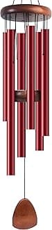 Large Aluminium Wind Chimes 37 Inches to Create a Zen Atmosphere Suitable for Outdoor, Garden, Patio Decoration. Classic Wind Chimes with Wind Catcher Suitable as A Gift for Unisex(Burgundy)