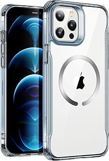 ESR for iPhone 12 Pro Max Case, Compatible with MagSafe, Scratch-Resistant Back, Grippy Protective Frame, Magnetic Phone Case for iPhone 12 Pro Max, Sidekick Hybrid Case (HaloLock), Blue