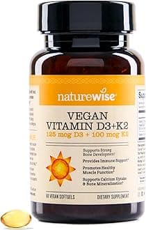 NatureWise Vitamin D3 + K2 with Plant Based Vitamin D 5000IU & 100mcg