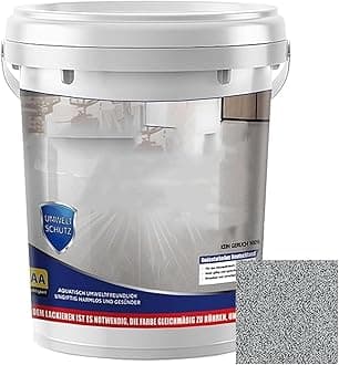 Epoxy Colored Sand Floor Paint, High Gloss Marble Effect Garage Coating, Waterproof & Non-Slip Self-Leveling Epoxy Floor Coating (Sea Gray)