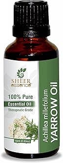Yarrow Oil -(Achillea Millefolium)- Essential Oil 100% Pure Natural Undiluted Uncut Therapeutic Grade Oil 0.33 FL.OZ