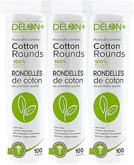 Delon 100% Cleansing Cotton Rounds, 300 Count by Delon+