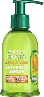 Fructis Sleek & Shine Anti-Frizz Serum for Frizzy, Dry Hair, Argan Oil, 5.1 Fl Oz, 1 Count (Packaging May Vary)