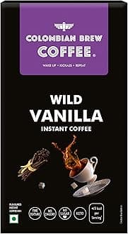 COLOMBIAN BREW COFFEE Vanilla Instant No Sugar Vegan, 50g
