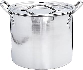 Large Stock Pot with Stainless Steel Lid Multi Purpose Boiling Pot for Soups Stews & Brew (15 litres)
