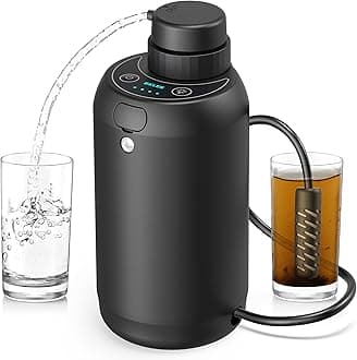 Water Filter Camping – Electric Portable Water Purifier Survival, 0.01 Micron, 6-Stage Water Filtration System Survival with Emergency Lighting for Hiking, Backpacking, Travel – BK-2000