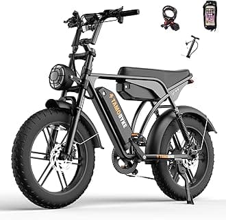 Tamobyke Electric Bike for Adults&Teen,1000W/2000W Peak Motor,20/32MPH 30-150Mile ebikes for Adults with 13AH/15.6AH Battery,20" Fat Tire Electric Bike Commuting Off Road Ebike, UL2849