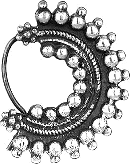 GIVA 925 Silver Oxidised Half-Moon Nose Pin | Gifts for Women and Girls | With Certificate of Authenticity and 925 Stamp | 6 Month Warranty*