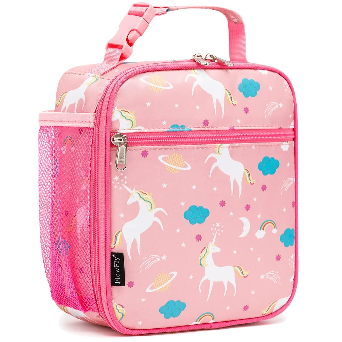 Kids Lunch box Insulated Soft Bag Mini Cooler Back to School Thermal Meal Tote Kit for Girls, Boys, Unicorn