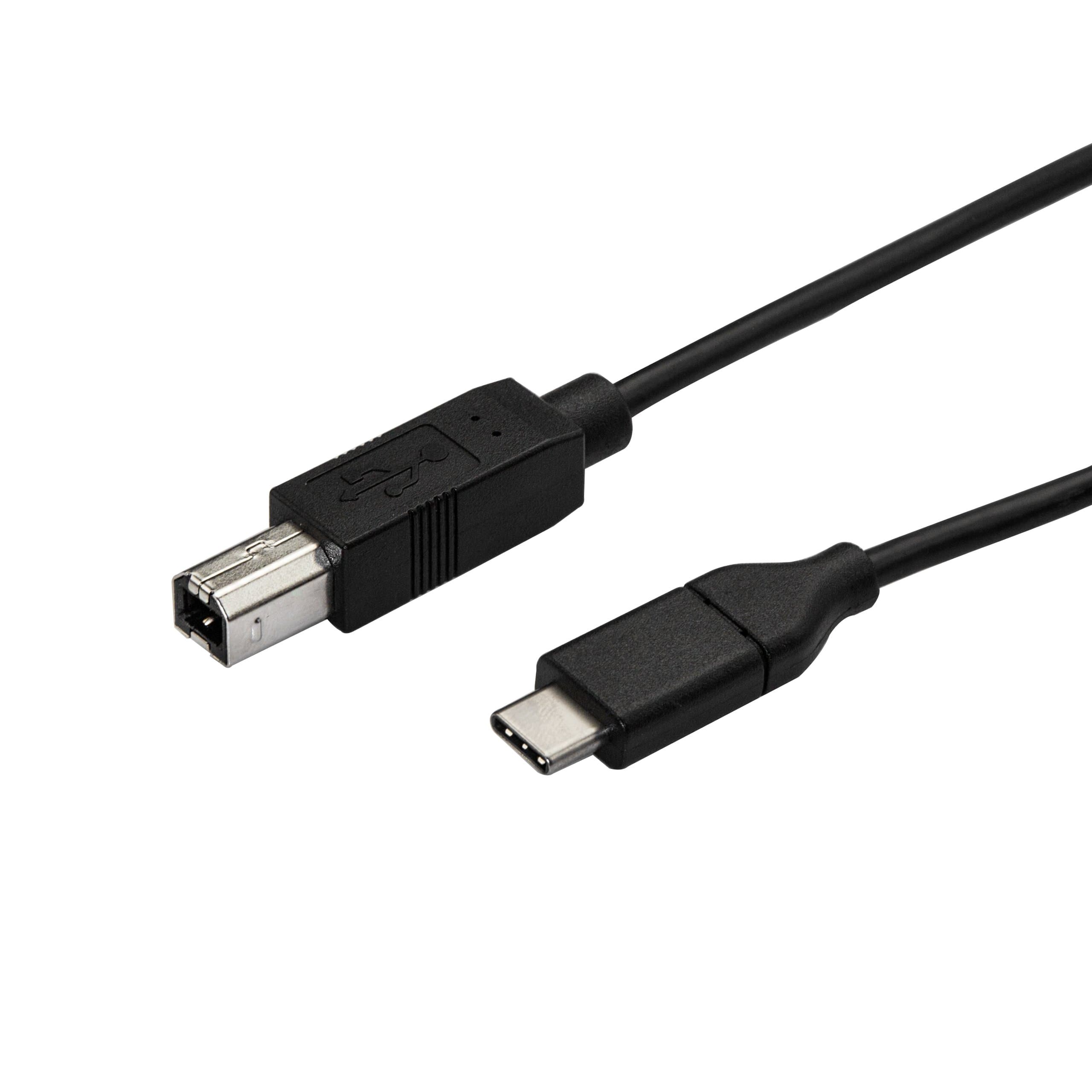 StarTech.com USB C to USB B Printer Cable - 1.6 ft / 0.5m - USB C Printer Cable - USB C to USB B Cable - USB Type C to Type B (USB2CB50CM)