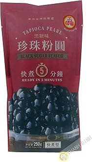 BOBA Black Tapioca Pearl Bubble Tea, 2 Pack (Each 8.8 OZ) + 1 Pack of 50 BOBA Straws (Variety Color)