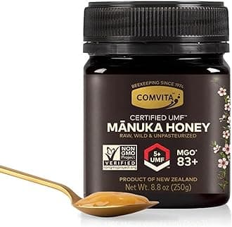 Manuka Honey UMF 5+ (MGO 83+) - Raw Manuka Honey New Zealand, Pure & Unpasteurized, Superfood for Immune Health, Use in Tea, Wild, Monofloral, Non-GMO - 250g (8.8 oz)
