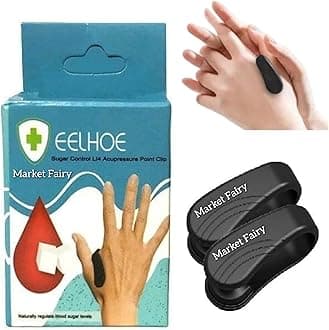 - Pack of 2 Sugar Control LI4 Acupressure Point Clip Handheld Massager | Headache, Migraine &Tension Relief | Light Weight, Black