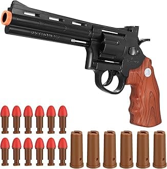 Toy Guns Foam Blaster Soft Bullet, Toy Pistol Cap Gun, Revolver Toy, Gifts for Boys Kids Girls Ages 6 7 8 9 10 11 12+(Props Not Included)