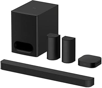 Sony BRAVIA Theater System 6, 5.1ch Home Theater System Sound bar with subwoofer and Rear Speakers, Surround Sound by Dolby Atmos/DTS:X Compatible HT-S60