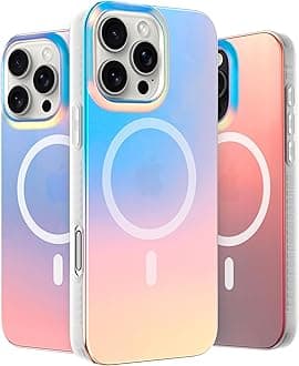 LONLI Hue - for iPhone 16 Pro Case - Holographic Iridescent Phone Case with [Comatpiable with Magsafe] - Cute, Unique and Aesthetic Shockproof Cover for Women and Girls