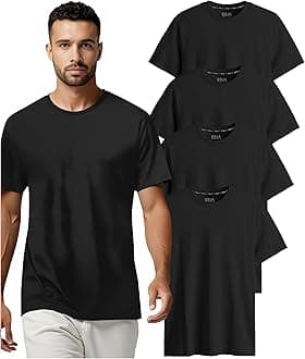 Men's Athletic Workout T-Shirts (Dry Fit, 4-Pack) Moisture Wicking Performance Activewear Gym, Yoga, & Running Tees