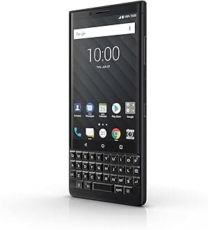 BlackBerry KEY2 64GB (Single-SIM, BBF100-1, QWERTY Keypad) (GSM Only, No CDMA) Factory Unlocked SIM-Free 4G/LTE Smartphone - International Version (Black) - No warranty in the USA (Renewed)
